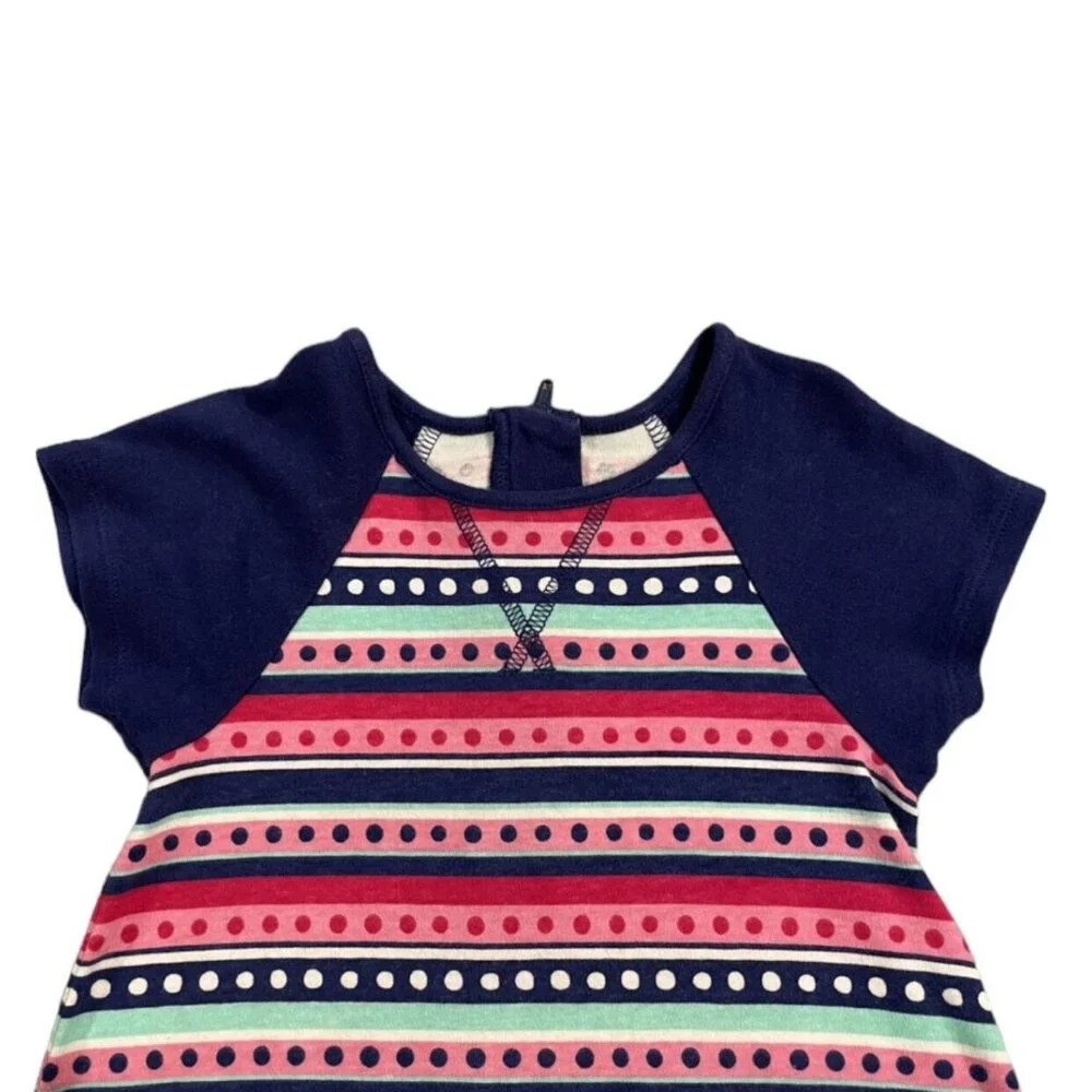J. Khaki JK 3T Stripes & Polkadots Pocket Tunic Dress